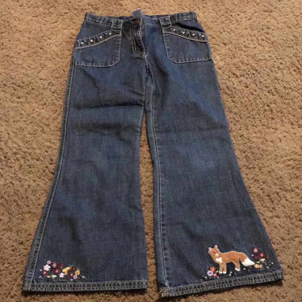 Vintage Gymboree Autumn Highlands Fox jeans Sz 8 Excellent Condition